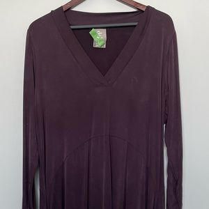 Long Sleeve Deep Purple Anthropologie Soft Dress